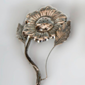 Ezüst virág alakú füstölőtartó/ illóolaj párologta