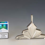 Ezüst art deco szalvétatartó