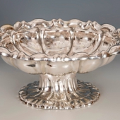 Ezüst art deco asztalközép /kínáló